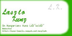 laszlo kunz business card
